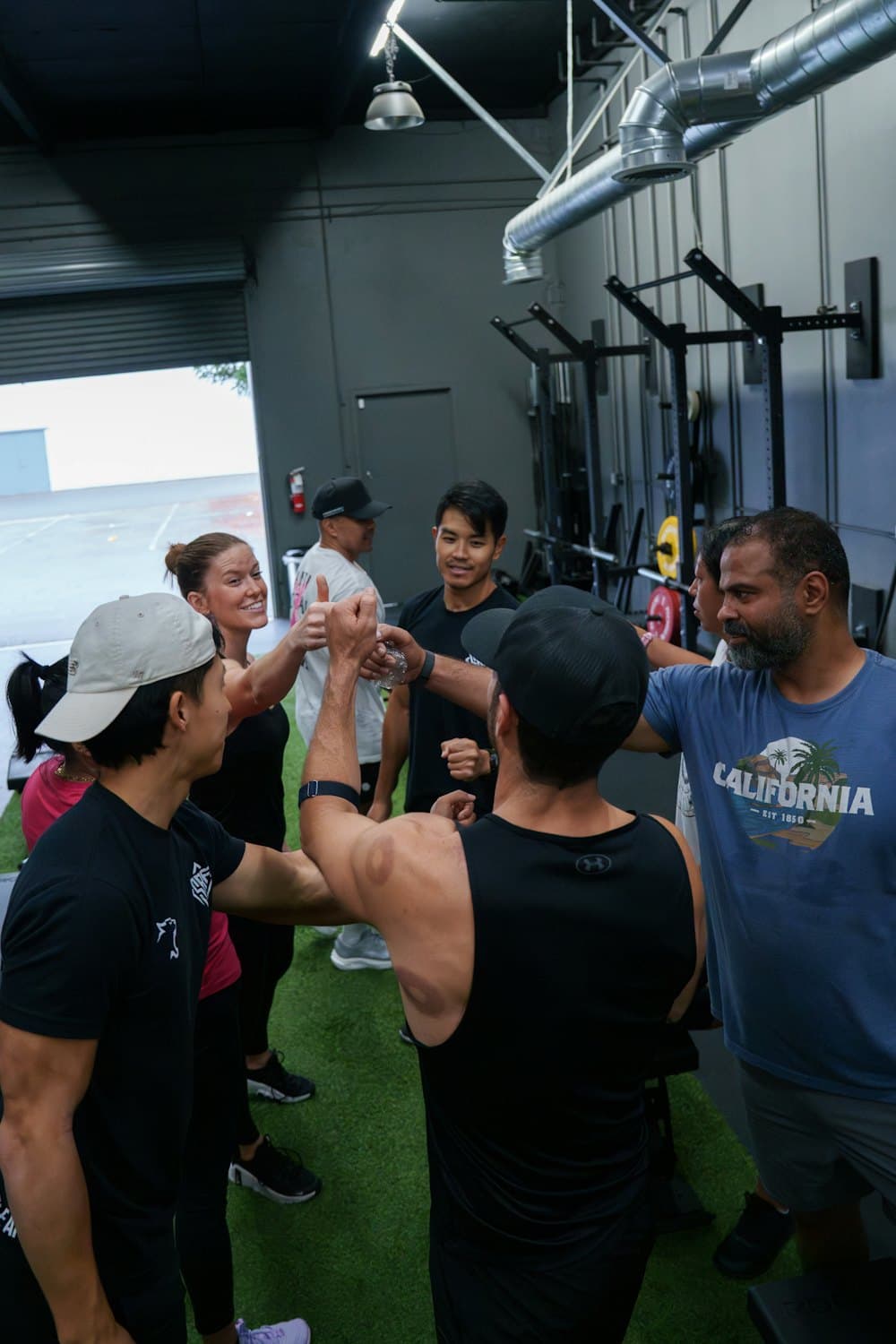 Group fitness session in a gym